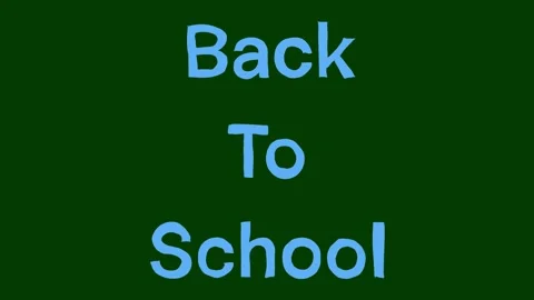 Back to School Hand Drawn Doodle Animation | Green Screen School Clipart Stock Footage 314506379