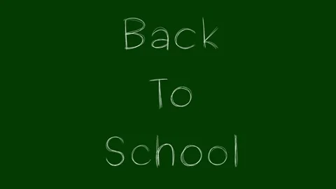 Back to School Hand Drawn Doodle Animation | Green Screen School Clipart Stock Footage 314506387