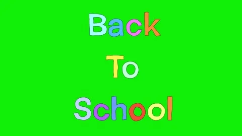 Back to School Hand Drawn Doodle Animation | Green Screen School Clipart Stock Footage 314506396