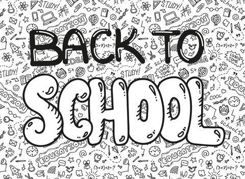 Back to school Hand drawn education doodles Stock Illustration