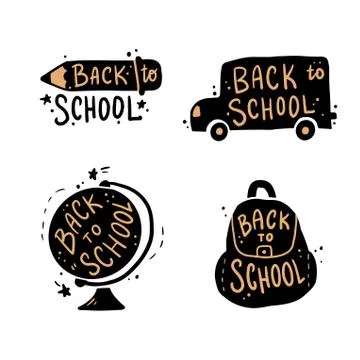 Back to School hand drawn Stock Illustration