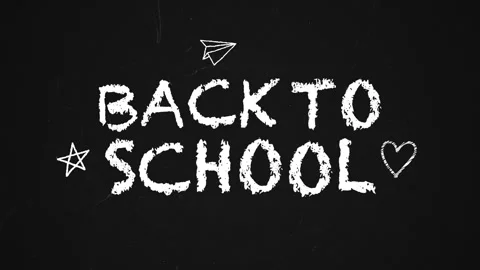 Back to School Hand Drawn Typography Animation with Doodles Stock Footage 342698684