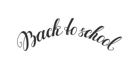 Back to school handwritten lettering Stock Illustration
