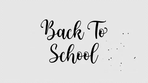 Back To School Handwritten modern text calligraphy animation with black blue Stock Footage 313843676