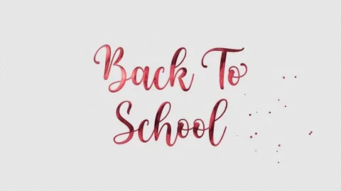 Back To School Handwritten modern text calligraphy animation with red green Stock Footage 313843709