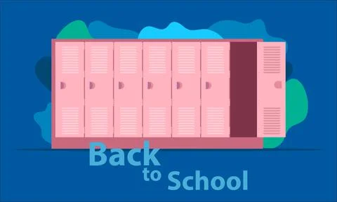 Back to school. the hero tall long locker. the helper your chilren's load.  t Stock Illustration