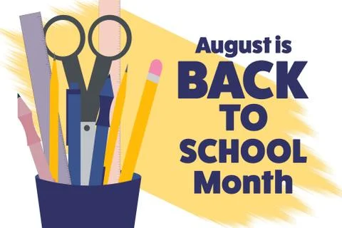Back to School holiday concept. Template for background, banner, card, poster Stock Illustration