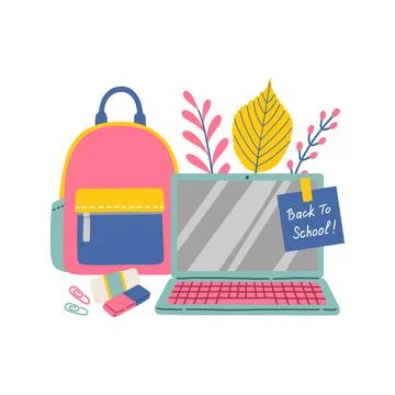 Back to school home education vector illustration Stock Illustration