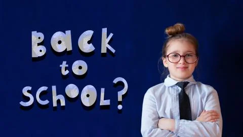 Back to school horizontal banner Stockfoto's