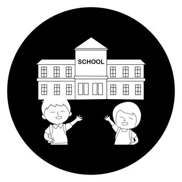 Back to school icon Stock Illustration
