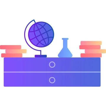 Back to school icon lesson accessories vector Stock Illustration