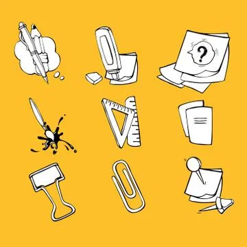 Back to school icon set Stock-Illustration