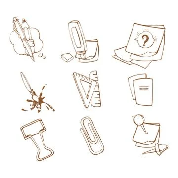 Back to school icon set Stock Illustration