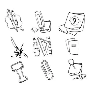 Back to school icon set Stock-Illustration