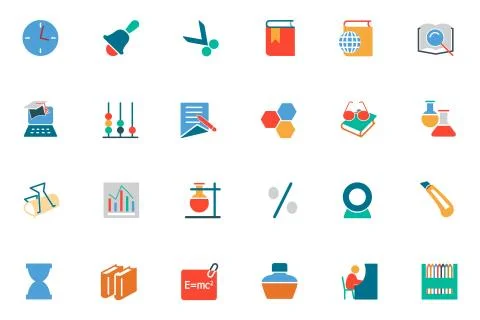 Back to School Icons Collection Stock Illustration
