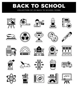 Back-to-school icons. Stock Illustration