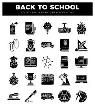 Back to School Icons Stock Illustration