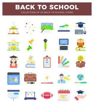 Back to School Icons Stock Illustration