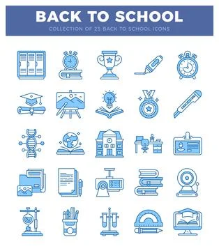 Back to School Icons Ilustración de archivo