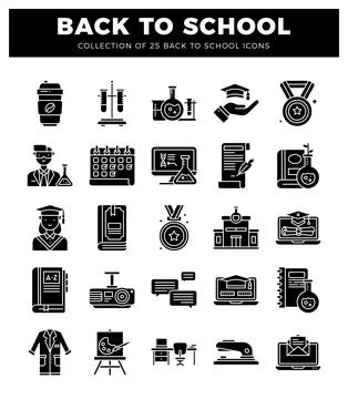 Back to School Icons Stock Illustration