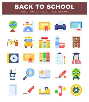 Back to School Icons Ilustración de archivo