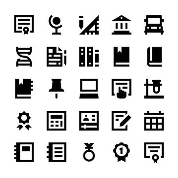 Back to School Icons Set Stock Illustration