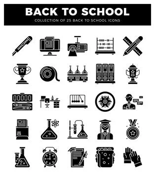 Back to school iconspack Stock Illustration