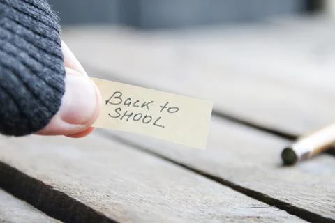 Back to school idea, creative concept on the table. Stock Photos