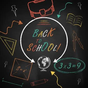 Back to school. Illustrazione stock