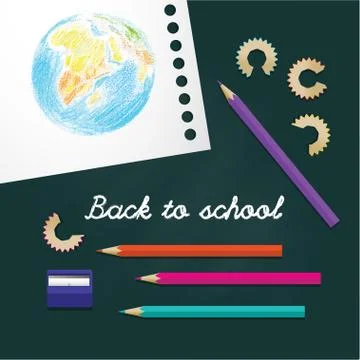 Back to school illustration Stock Illustration