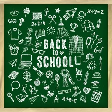 Back to school illustration. Stock Illustration
