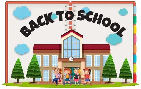 Back to School Illustration Ilustración de archivo