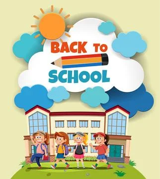 Back to School Illustration Ilustración de archivo