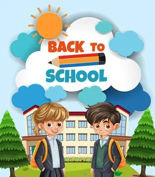 Back to School Illustration Ilustración de archivo