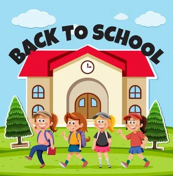 Back to School Illustration Ilustración de archivo