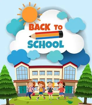 Back to School Illustration Ilustración de archivo