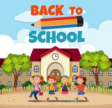 Back to School Illustration Ilustración de archivo