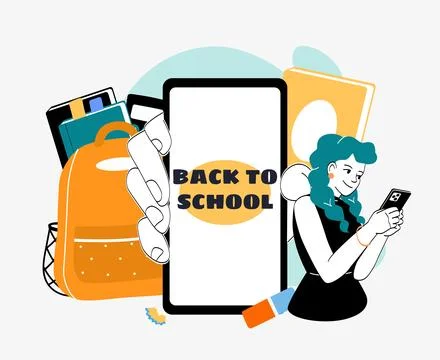 Back to school illustration. Vector illustration Stock Illustration