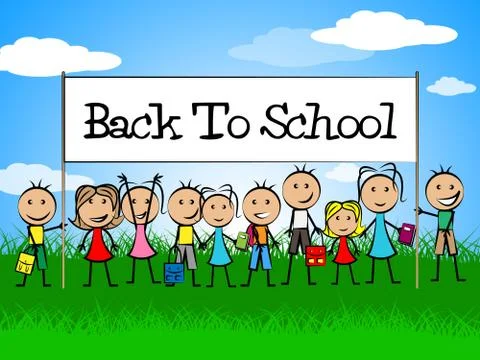 Back to school indicating kids learned and develop Stockillustratie