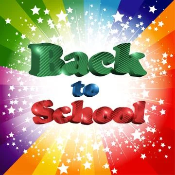 Back to school inscription, eps10 vector illustration Stock Illustration