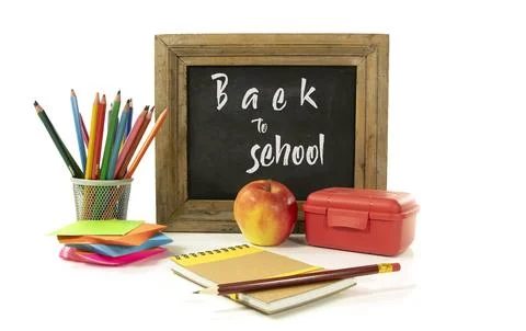 Back to school isolated on white background Stock Photos