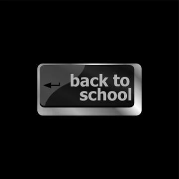Back to school key on computer keyboard 스톡 일러스트