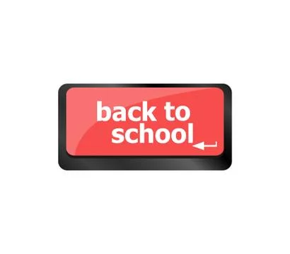 Back to school key on computer keyboard 스톡 일러스트