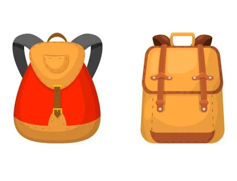 Back to School kids backpack vector illustration work time education baggage Ilustração Stock