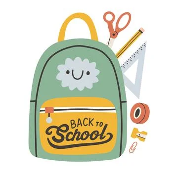 Back to school label. School Background Poster Card. Sale tag. Flat vector Stock Illustration