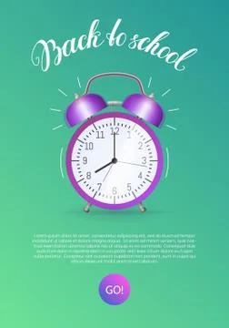 Back to school landing page Stock Illustration