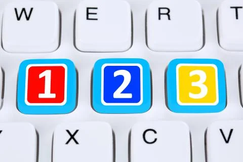 Back to school learning counting in mathematics for student on computer Stock Illustration