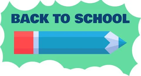 Back to school for learning subject lesson vector Illustrazione stock