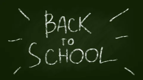 Back to school Lettering on a Chalkboard Video stock 92688670