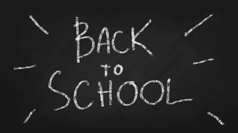 Back to school Lettering on a Chalkboard. Vidéo 92688671
